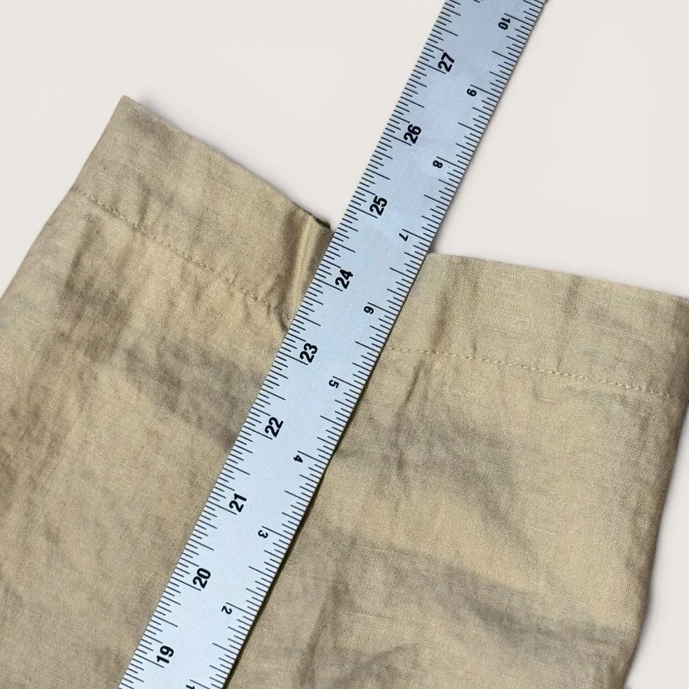 Quince Organic Linen Wide Leg Pants Beige L Coastal Grandma Minimalist